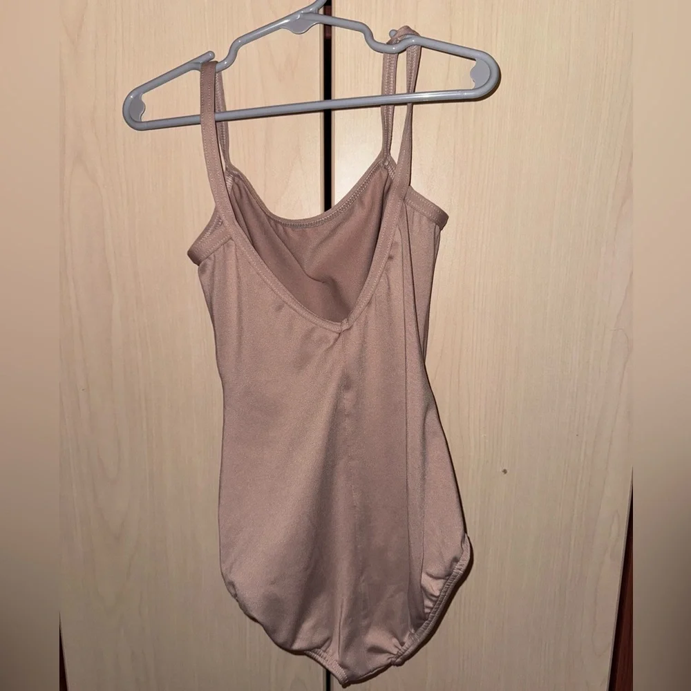 Motionwear Girls Dance Gymnastics Leotard Tan Nude Size 8/10